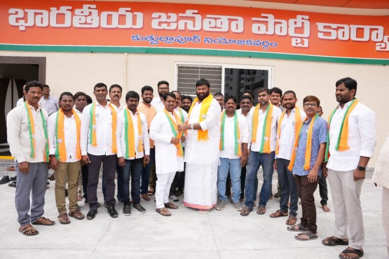 BJP Attracts Students and Youth in Gajularamaram with Former MLC Shri Shailam Goud's Entry