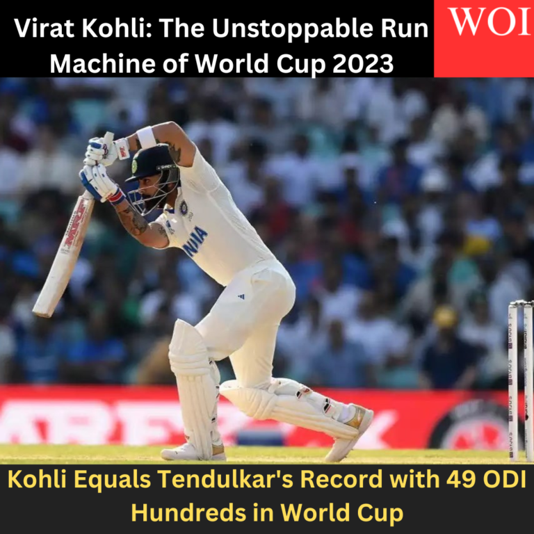 "India's Pride: Kohli's Record-Breaking Run in World Cup 2023