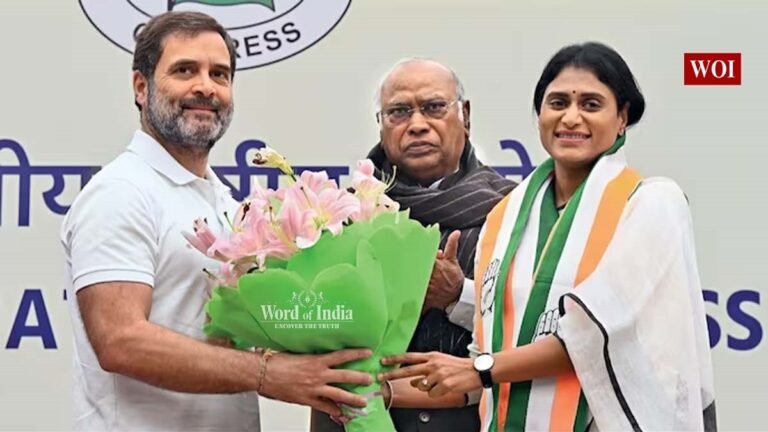 YS Sharmila unites YSRTP with Congress and takes helm as Congress President in Andhra Pradesh