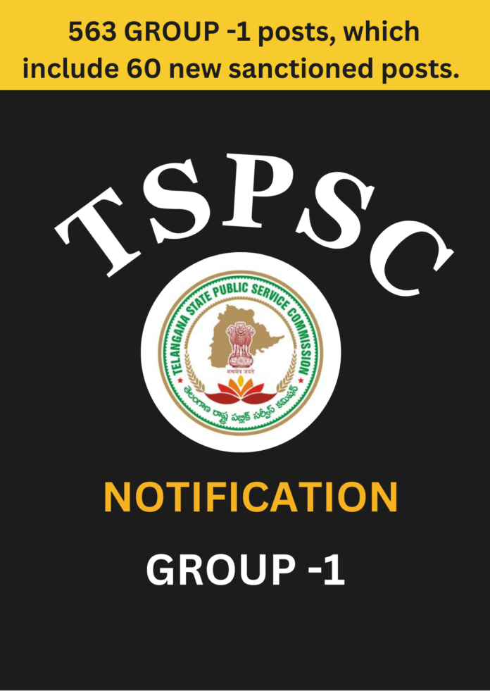 Breaking: TSPSC Releases Notification for 563 Group-1 Positions, Adds 60 New posts - Applications Open Feb 23