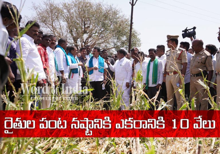 Minister Jupalli assurance on crop loss compensation to Telangana Formers