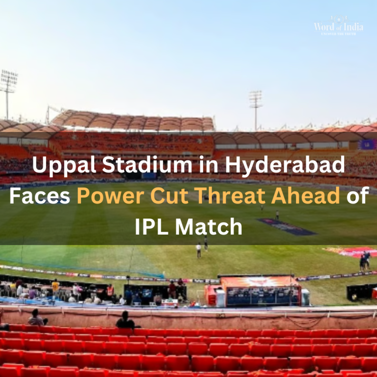 Hyderabad's Uppal Stadium faced a power cut