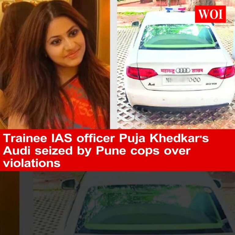Pune Traffic Police Seize Audi of Trainee IAS Officer Over Misuse of Power Allegations