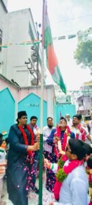 1. **Nawab Hyder Ali Masqati Leads Patriotic Flag Hoisting in King Kothi on Independence Day** 2. **King Kothi Celebrates 78th Independence Day with Nawab Hyder Ali Masqati at the Helm** 3. **Nawab Hyder Ali Masqati Hoists Tricolor Across King Kothi, Igniting Patriotic Fervor** 4. **Historic King Kothi Dons National Colors as Nawab Hyder Ali Masqati Marks Independence Day** 5. **Patriotism Soars in King Kothi as Nawab Hyder Ali Masqati Leads Independence Day Celebrations