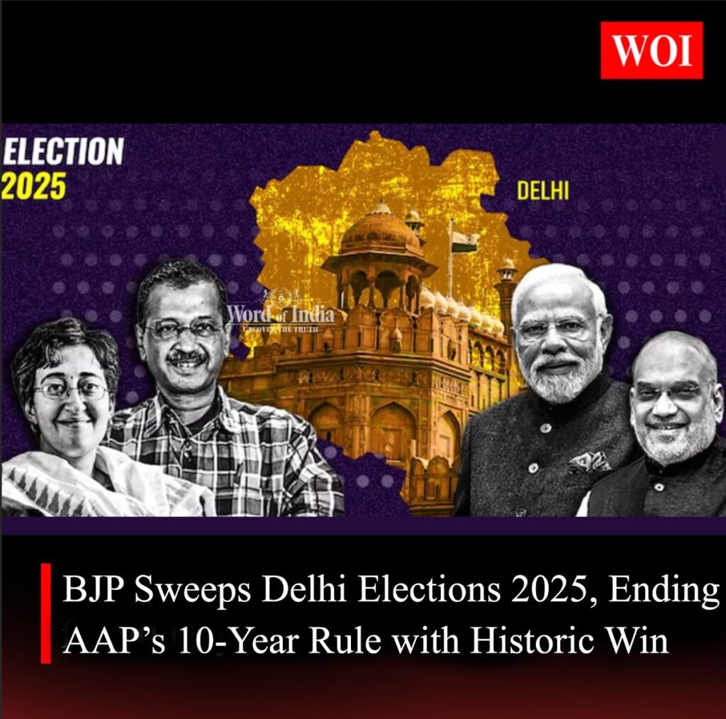 Delhi Elections 2025 BJP Emerges Victorious Word of India