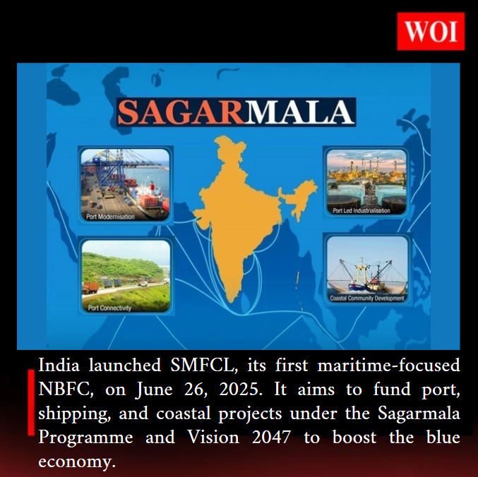India Launches Sagarmala Finance Corporation Ltd to Boost Maritime Economy