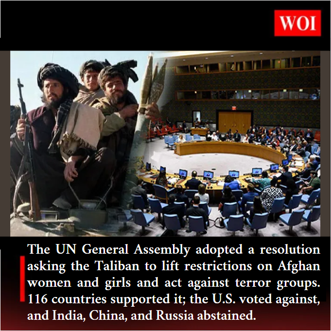UN Resolution Urges Taliban to End Oppression of Women and Eliminate Terror Threats