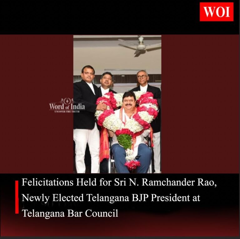 Felicitations Held for Sri N. Ramchander Rao, Newly Elected Telangana BJP President at Telangana Bar Council