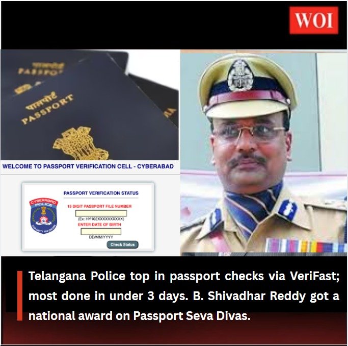 Telangana Leads India in Fastest Passport Verifications with VeriFast App