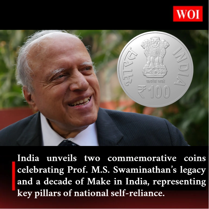 Commemorative Coins to Honor M.S. Swaminathan & 10 Years of Make in India