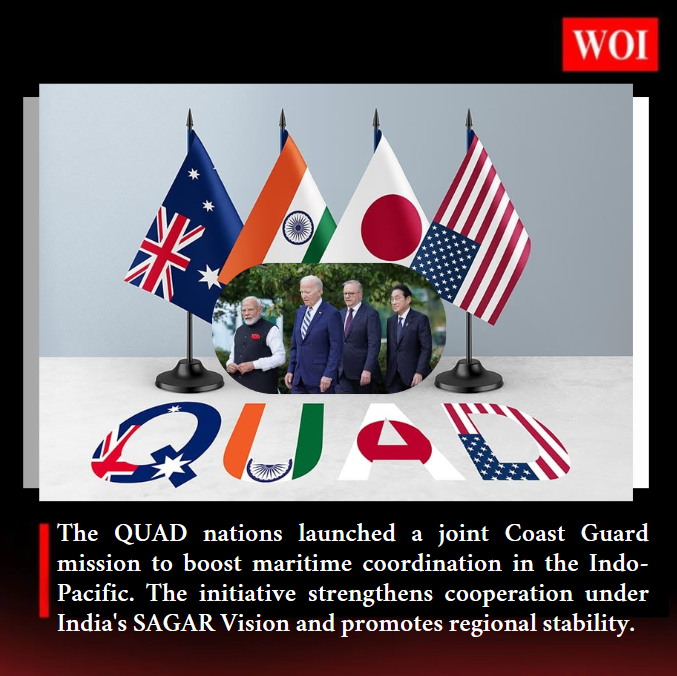 QUAD Launches ‘At Sea Ship Observer Mission’ to Boost Indo-Pacific Maritime Security