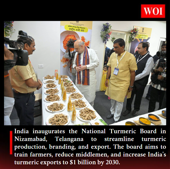 National Turmeric Board Inaugurated in Telangana to Boost Turmeric Sector