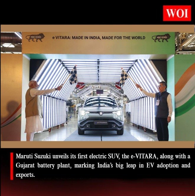 India Launches Maruti Suzuki e-VITARA and Lithium-Ion Battery Plant in Gujarat
