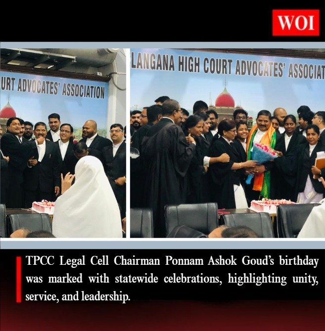 Statewide Festivities Mark TPCC Legal Cell Chairman Ponnam Ashok Goud’s Birthday