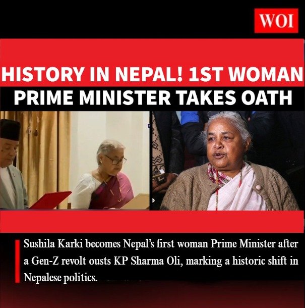 Sushila Karki Becomes Nepal’s First Woman Prime Minister After Gen-Z Uprising