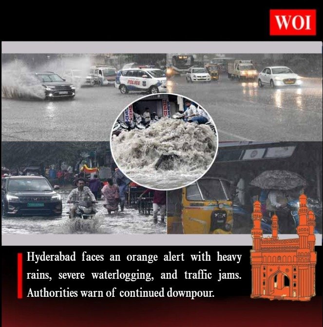 Orange Alert Issued for Hyderabad as Heavy Rains Lash City