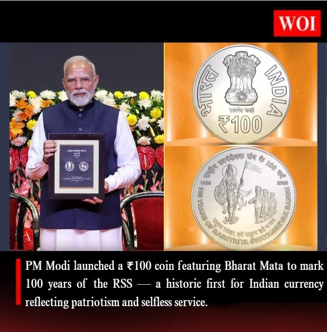 PM Modi Unveils ₹100 Coin Featuring Bharat Mata to Mark RSS Centenary