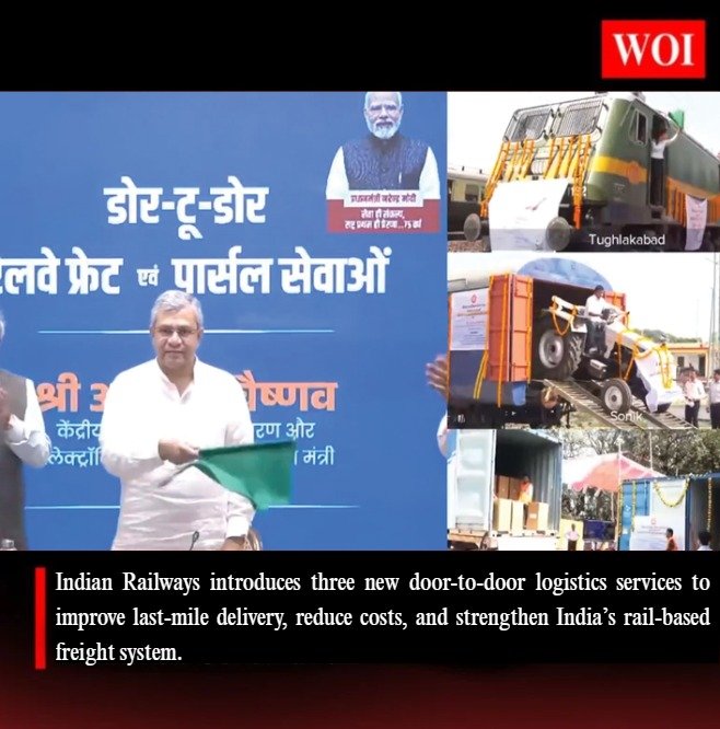 Indian Railways Launches Three New Door-to-Door Freight and Parcel Services