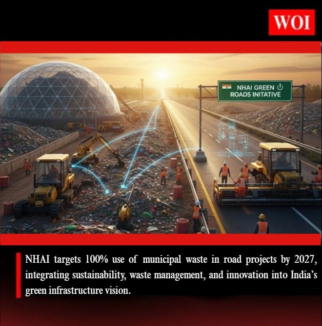 India to Use 100% Municipal Waste in Road Construction by 2027: NHAI’s Green Infrastructure Push