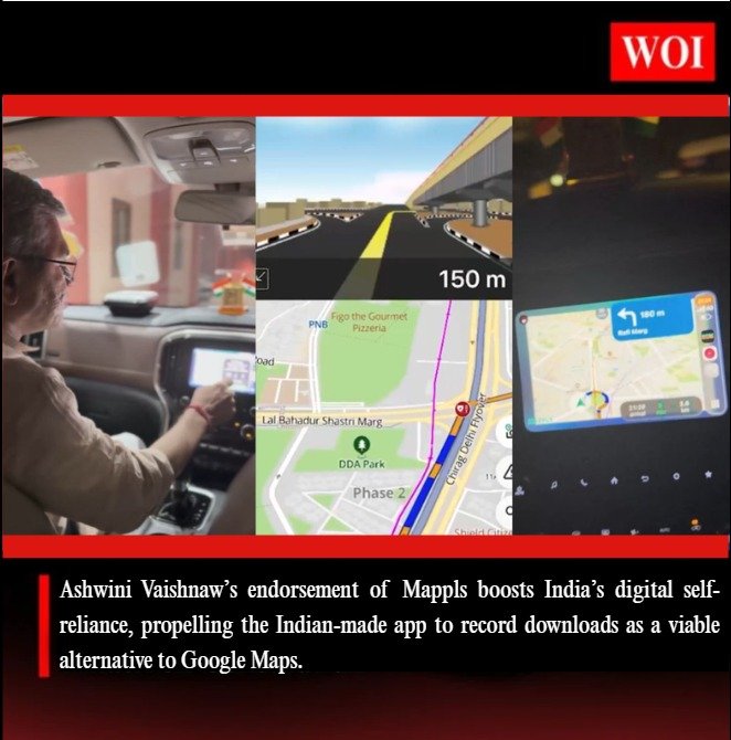 Ashwini Vaishnaw Endorses Mappls as India’s Homegrown Alternative to Google Maps