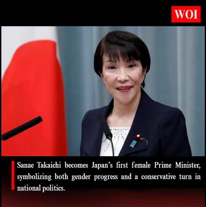 Japan Elects Sanae Takaichi as First Female Prime Minister, Marking Historic Milestone