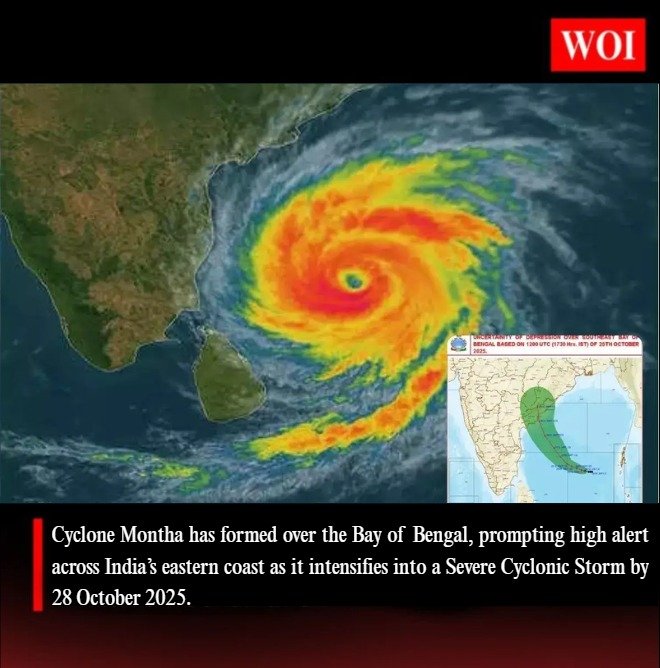 Cyclone Montha Forms Over Bay of Bengal: Eastern Coast on High Alert