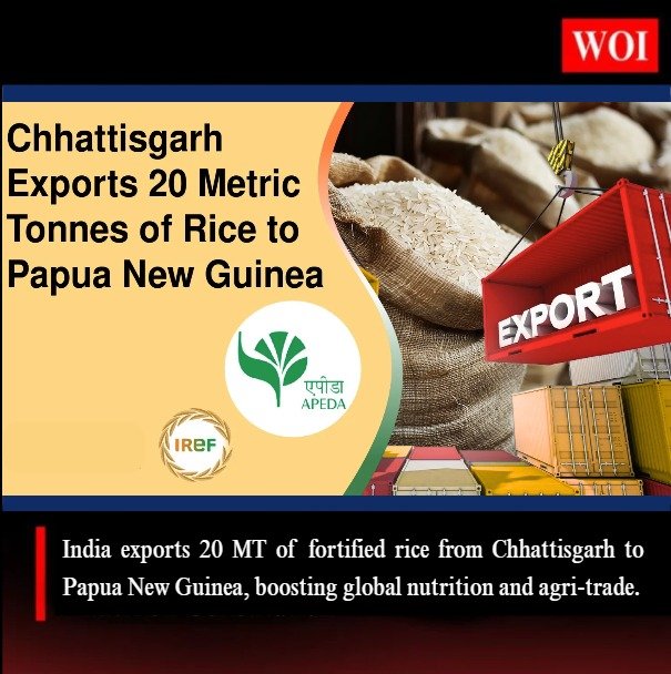 India Exports 20 MT of Fortified Rice to Papua New Guinea — A Milestone in Nutrition-Focused Agri Trade