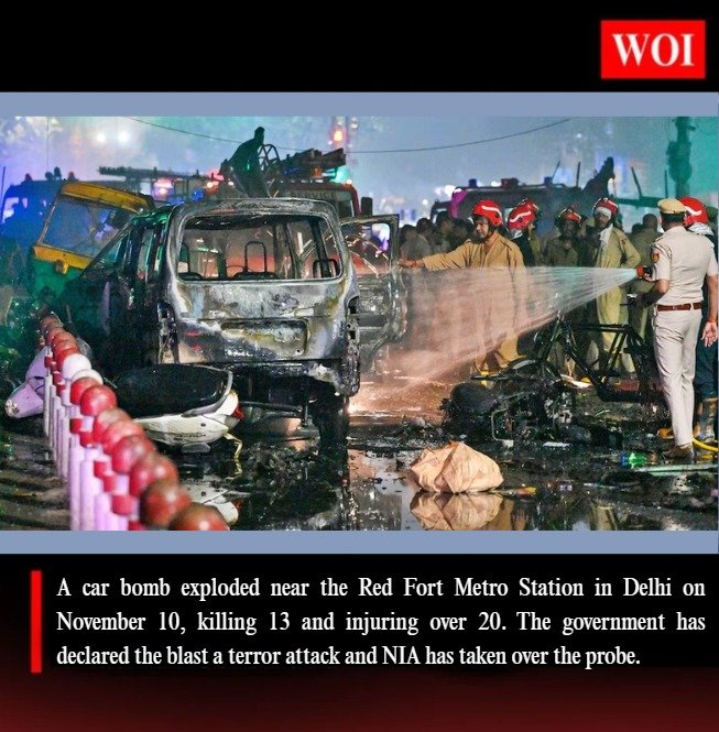 Delhi’s Red Fort Blast Declared Terror Incident — Death Toll Rises to 13