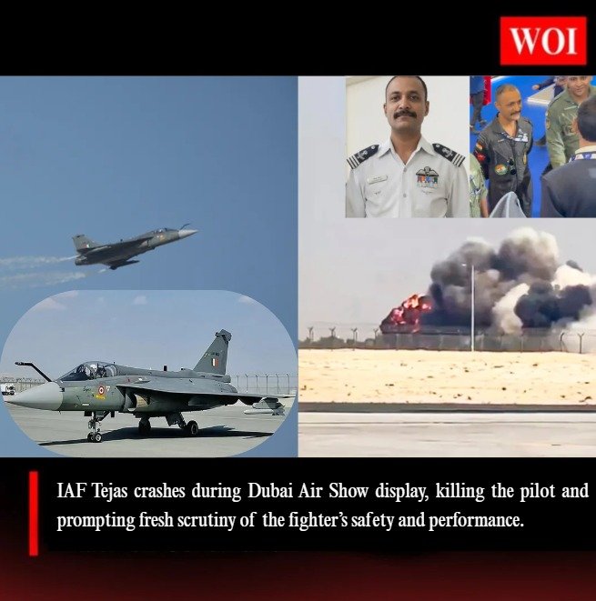 IAF Tejas Fighter Crashes at Dubai Air Show, Pilot Killed in Rare Accident