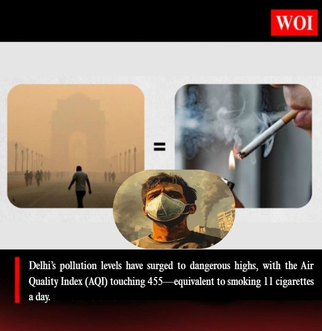 Pollution Horror in Delhi-NCR: Breathing Today = 11 Cigarettes