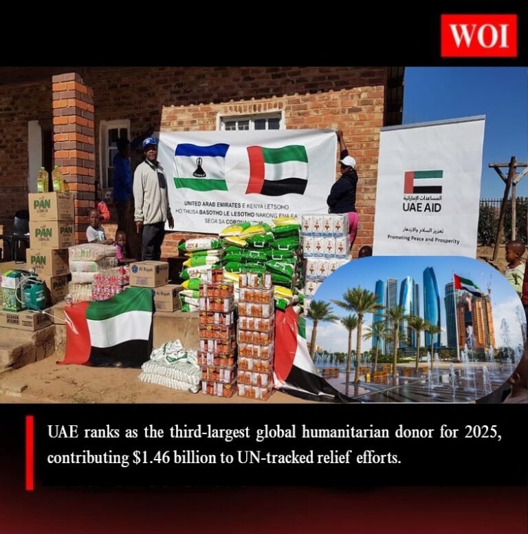 UAE Emerges as World’s Third-Largest Humanitarian Donor for 2025