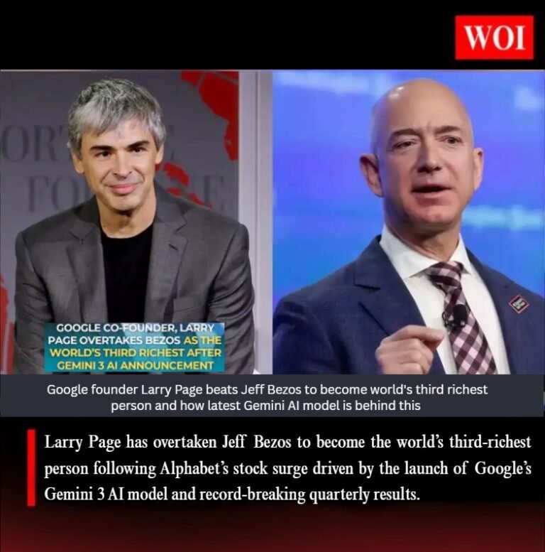 Larry Page Surpasses Jeff Bezos to Become World’s Third-Richest Person After Gemini 3 Boost