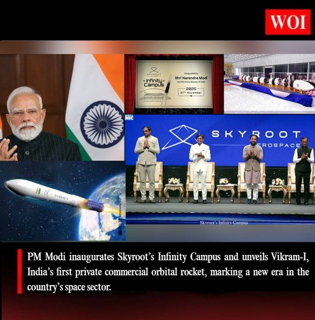 India Unveils Vikram-I Rocket as PM Modi Opens Skyroot’s Infinity Campus in Hyderabad