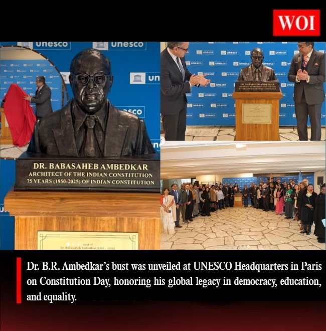 India Honors Dr. B.R. Ambedkar at UNESCO Headquarters on Constitution Day