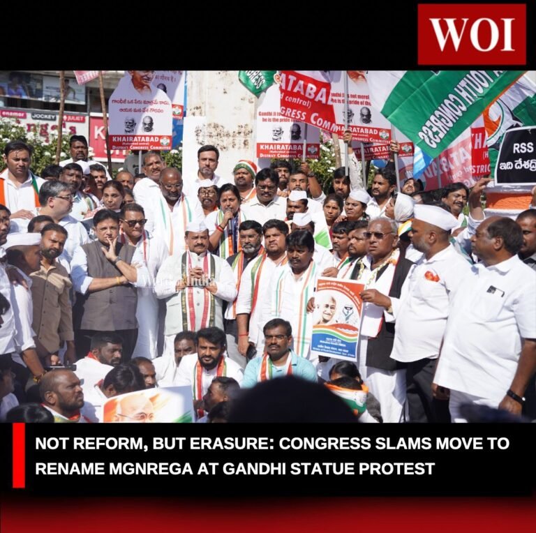 Erase Gandhi’s Name, You Erase India’s Conscience: Congress at MG Road Protest