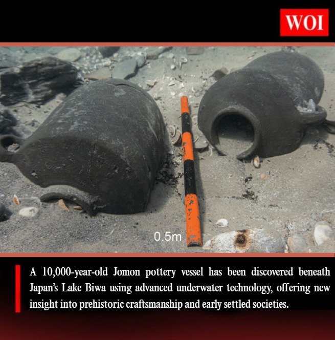 Ancient Pottery Unearthed Beneath Japan’s Lake Biwa