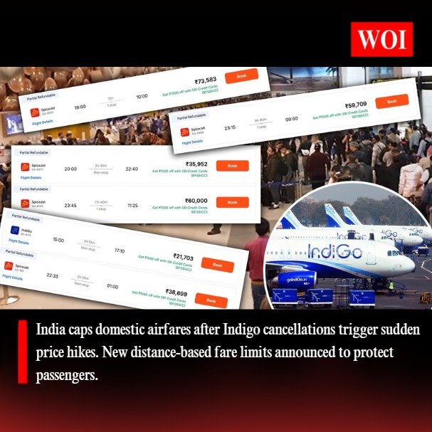 Centre Caps Airfare Prices After Massive Indigo Flight Cancellations