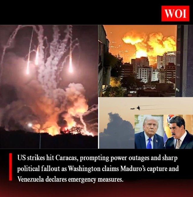 US Launches Large-Scale Strike on Venezuela, Triggers Explosions in Caracas