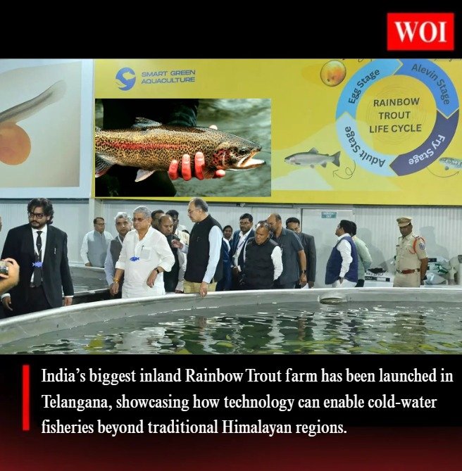 India’s Largest Inland Rainbow Trout Farm Launched in Telangana