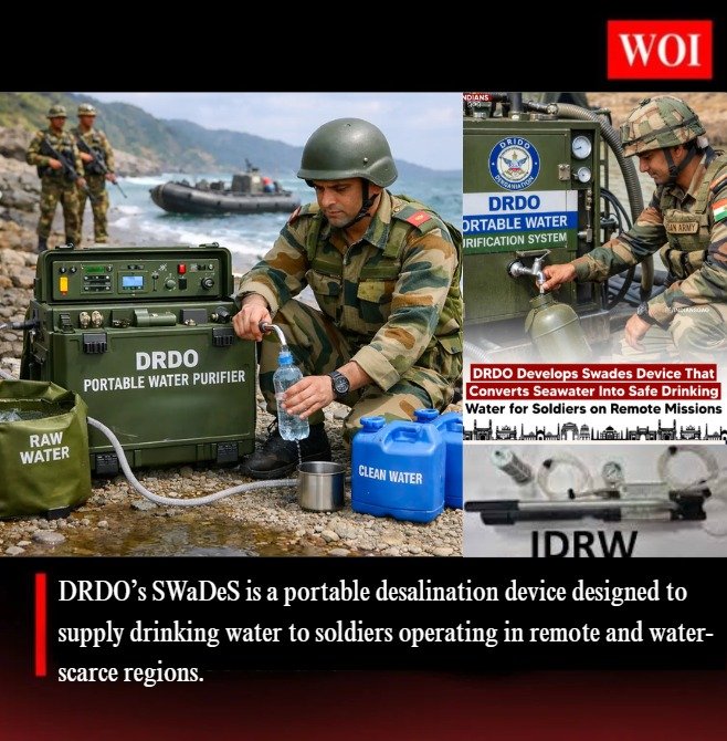 DRDO Develops Portable Desalination Device for Soldiers