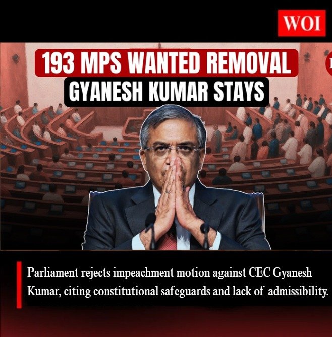 Parliament Rejects Impeachment Motion Against CEC Gyanesh Kumar