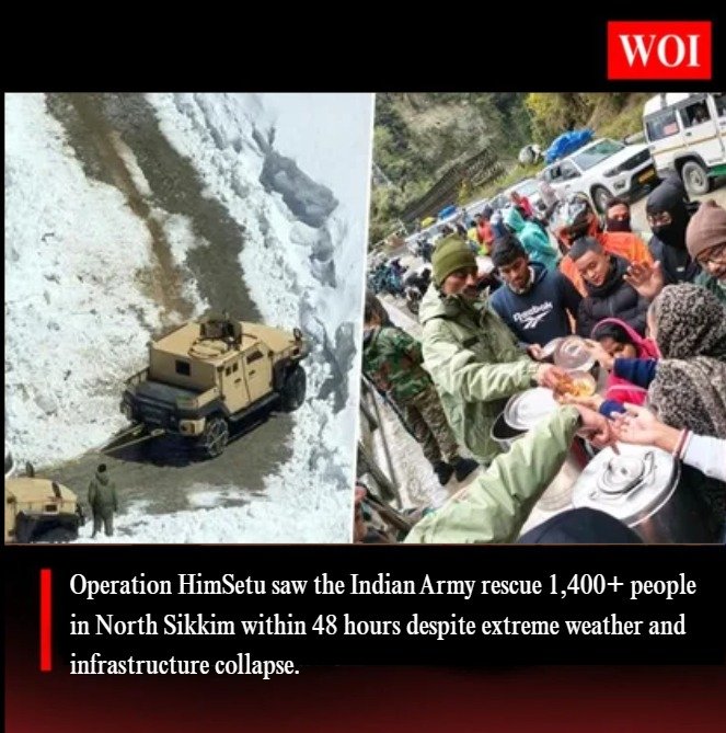Operation HimSetu: Indian Army Rescues 1,400+ in 48 Hours Amid Sikkim Crisis