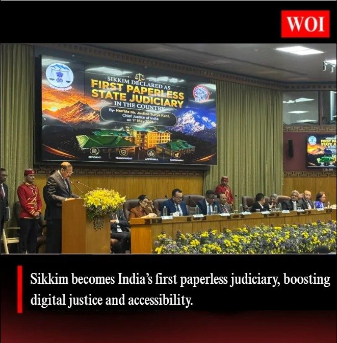 Sikkim Becomes India’s First Fully Paperless Judiciary: A Milestone in Digital Justice