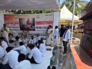 AIPC Leaders Join Chakra Satyagraha at Gandhi Bhavan, Demand Protection of Constitutional Rights and Justice