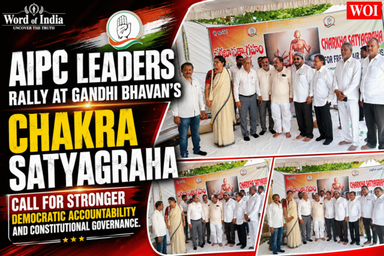AIPC Leaders Join Chakra Satyagraha at Gandhi Bhavan, Demand Protection of Constitutional Rights and Justice