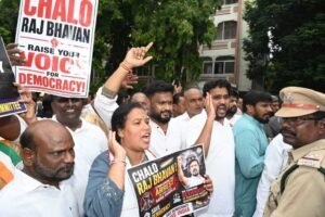 **'Chalo Raj Bhavan': TPCC SC Department Protests Delhi Action