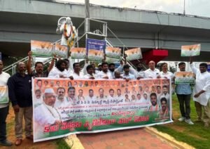 Congress SC Department Stages Protest in Secunderabad Over Incident Involving Kharge
